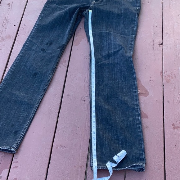 BANANA REPUBLIC DARK WASH, DISTRESSED JEANS, SIZE 10LONG - Picture 12 of 13
